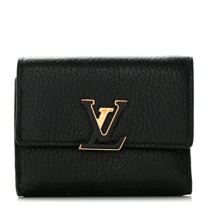 Louis Vuitton Taurillon Capucines XS Wallet Black 1 of 11