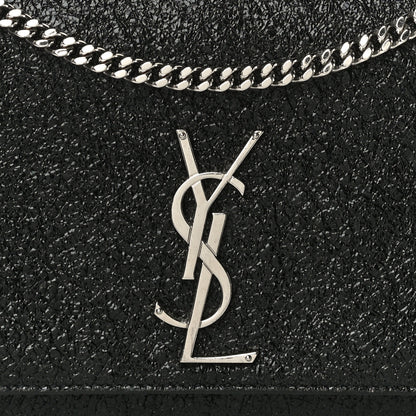 Saint Laurent Metallic Sparkle Calfskin Medium Monogram Kate Satchel Black 8 of 12