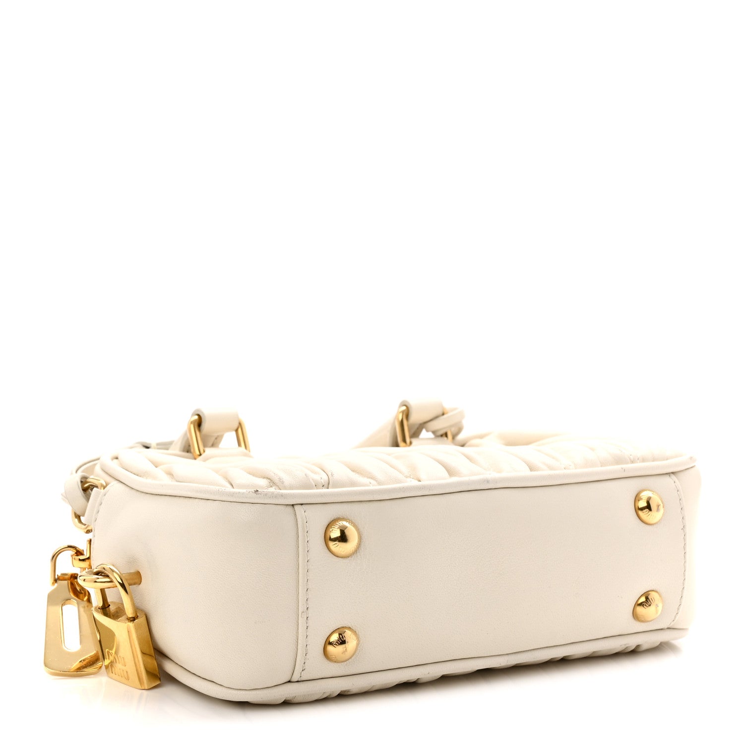 Miu Miu Nappa Matelasse Small Arcadie White 4 of 11