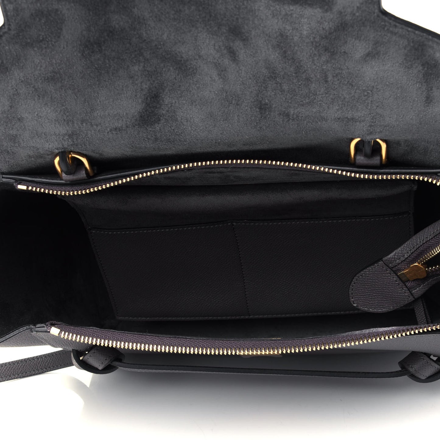 Grained Calfskin Mini Belt Bag Grey