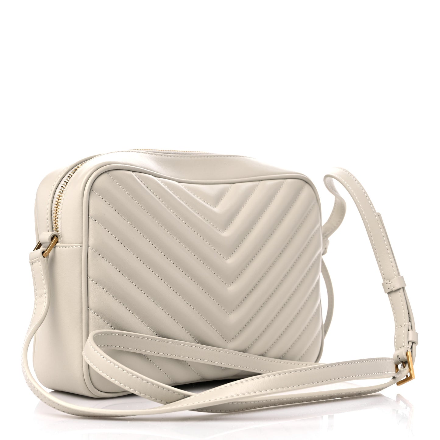 Calfskin Matelasse Monogram Lou Camera Bag Crema Soft