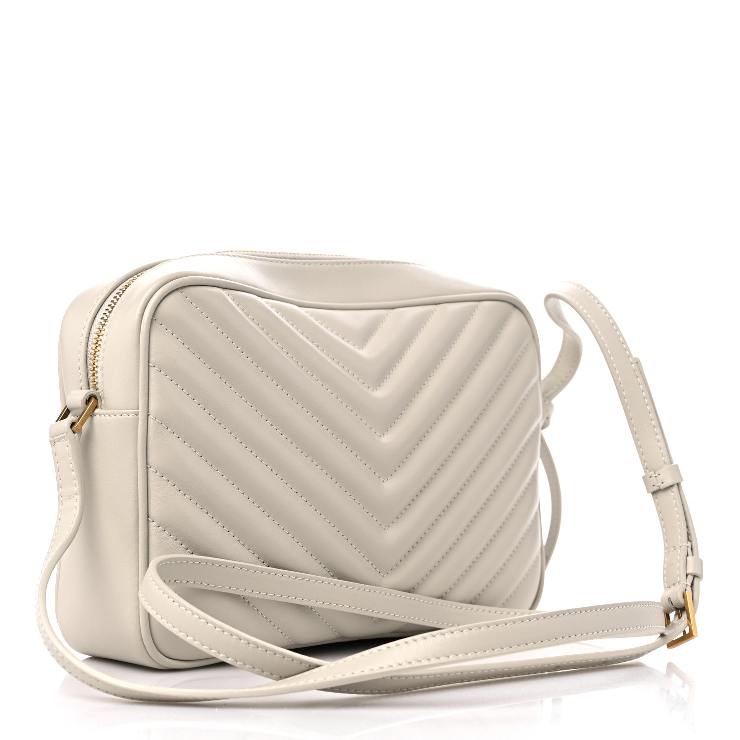 Saint Laurent Calfskin Matelasse Monogram Lou Camera Bag Crema Soft 3 of 10