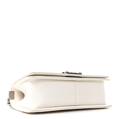 Chanel Caviar Quilted Medium Boy Flap White 4 of 11