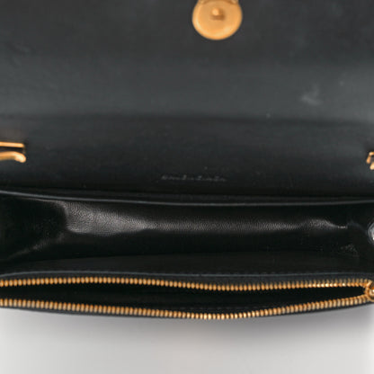Balenciaga Extra Supple Calfskin Crocodile Embossed Gossip Chain Bag XS Black 5 of 10