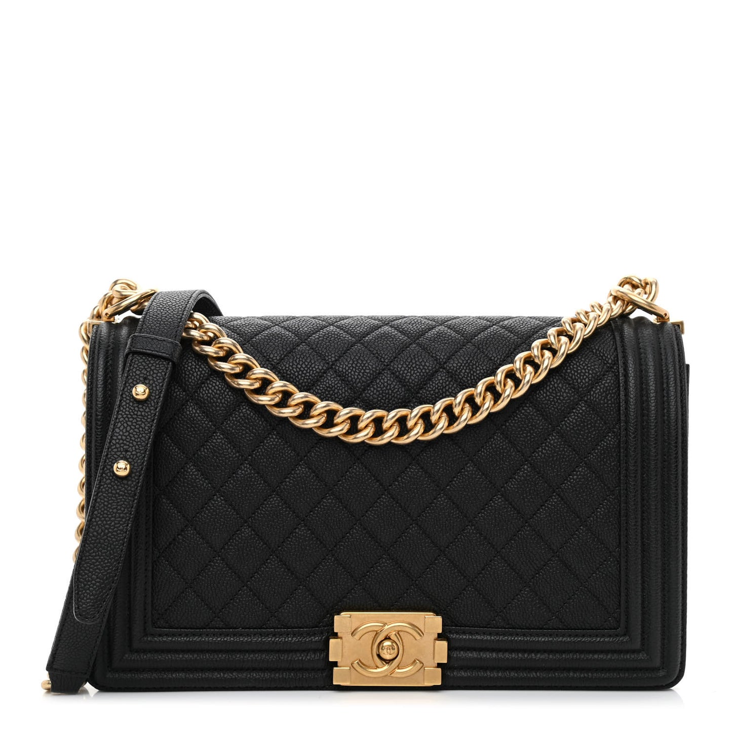 Caviar Quilted New Medium Boy Flap Black