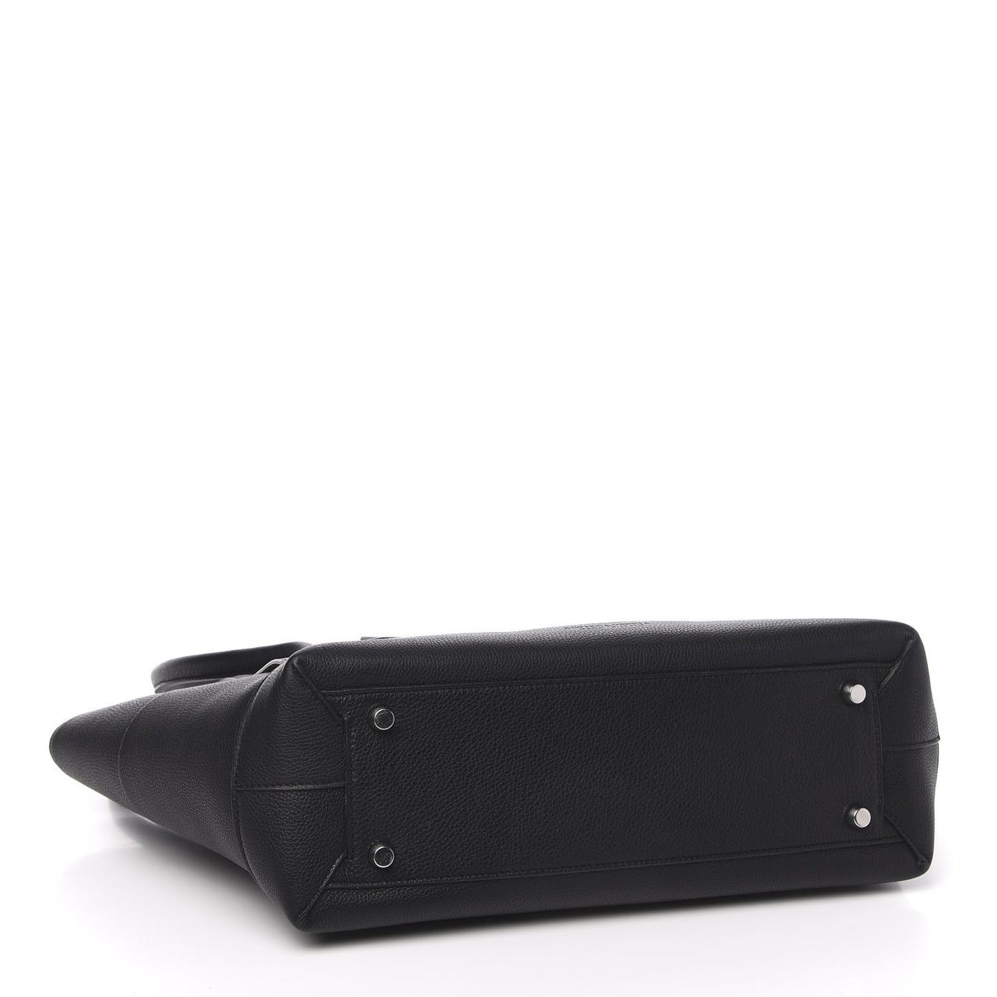 Grained Calfskin Maxi Intrecciato Medium Arco Black