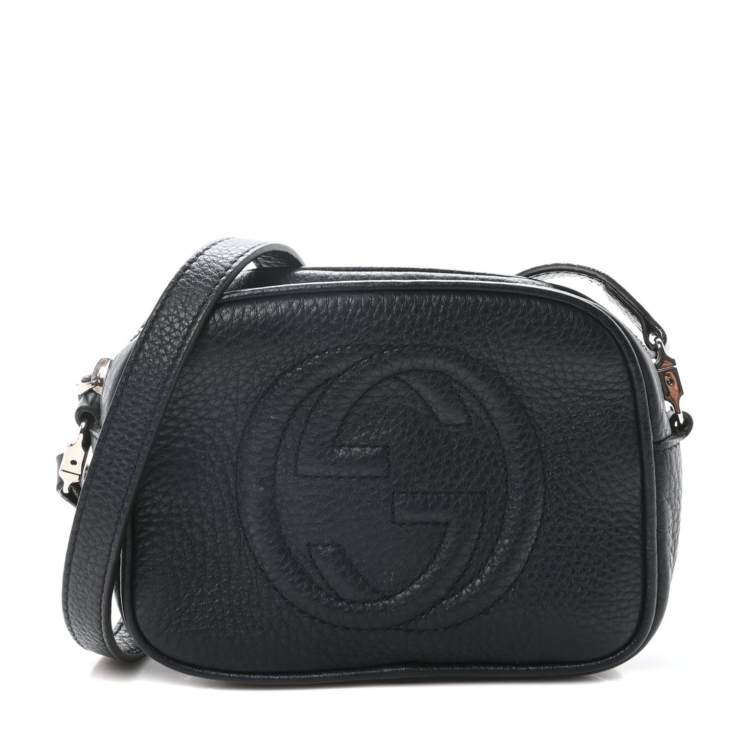 Pebbled Calfskin Children's Mini Soho Disco Messenger Bag Blue