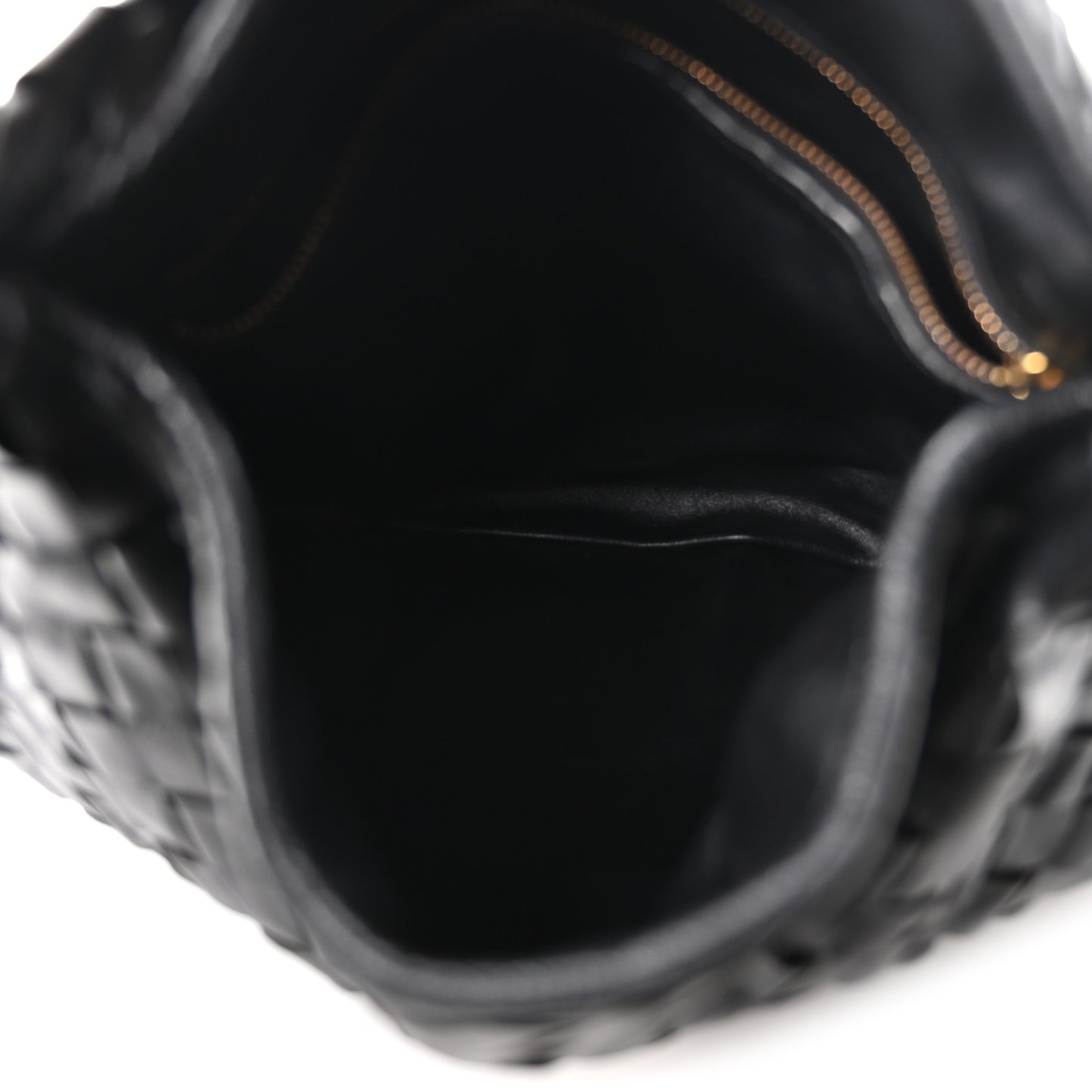 Calfskin Intrecciato Small Hop Black