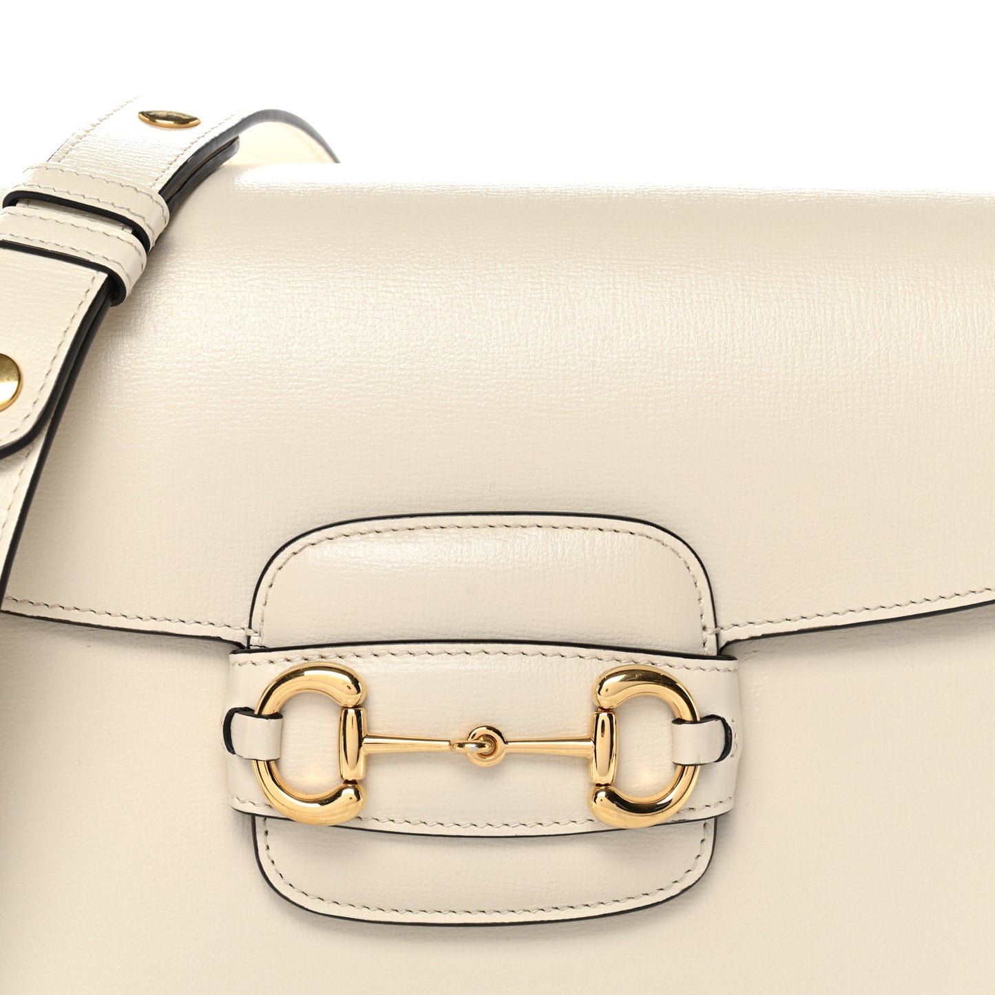 Azalea Calfskin Horsebit 1955 Shoulder Bag Mystic White