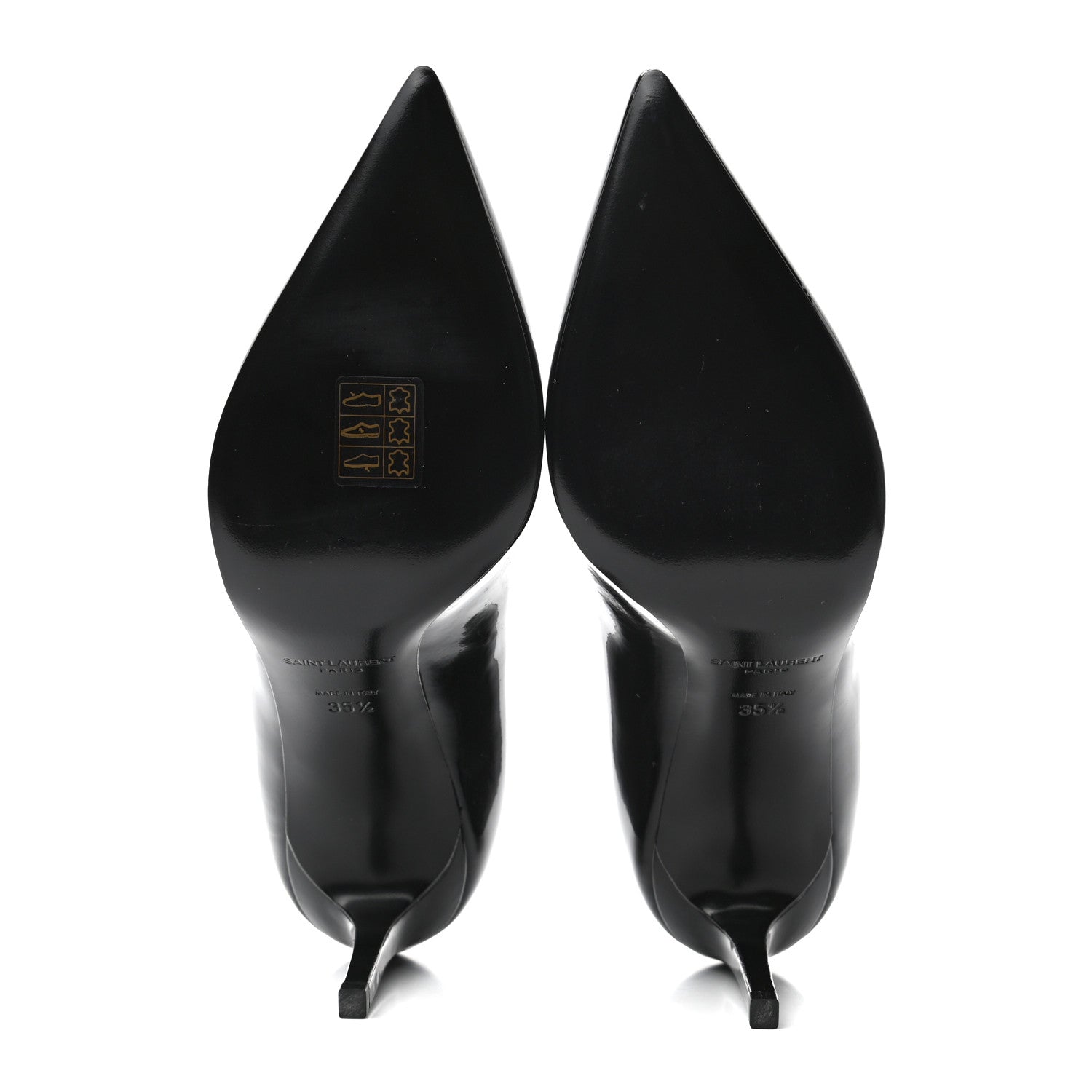 Saint Laurent Patent Classic Paris 105 Escarpin Pumps 35.5 Black 5 of 8