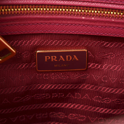 Prada Saffiano Small Galleria Double Zip Tote Peonia 5 of 9