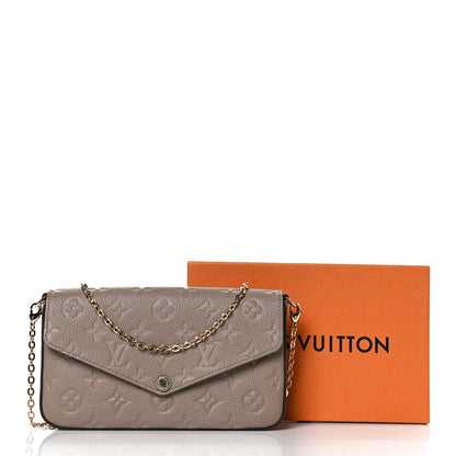 Louis Vuitton Empreinte Pochette Felicie Chain Wallet Tourterelle 13 of 13