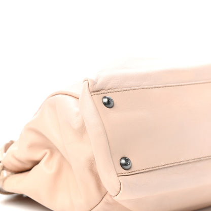 Fendi Calfskin Medium Peekaboo Iconic Satchel Nude 7 of 9