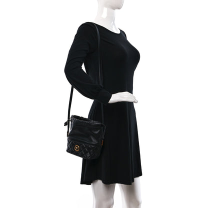 Versace Nappa Quilted Medusa Bucket Bag Black 2 of 8