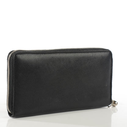 Alexander McQueen Lambskin Skull Continental Zip Wallet Black 3 of 7
