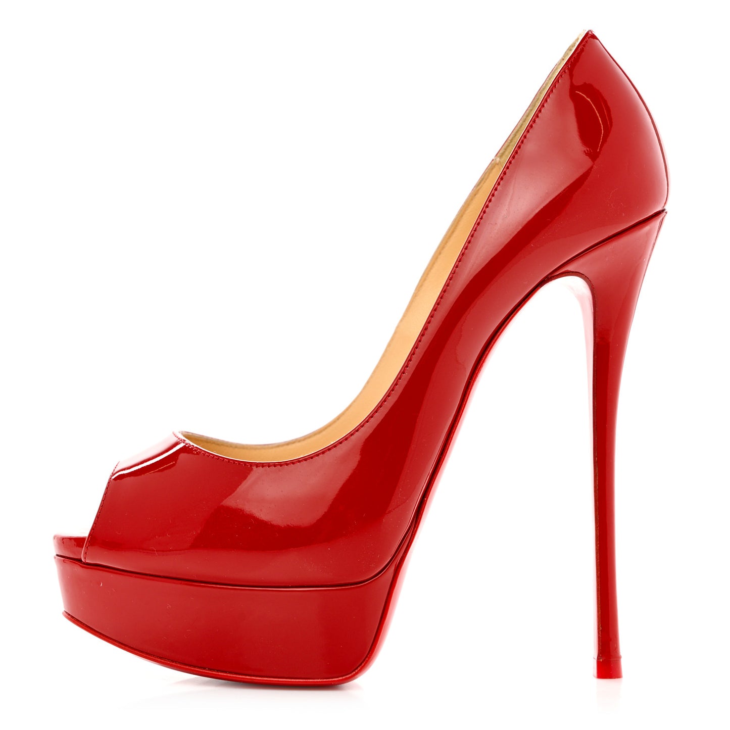 Patent Loubitag Fetish Peep 150 Pumps 37.5 Red