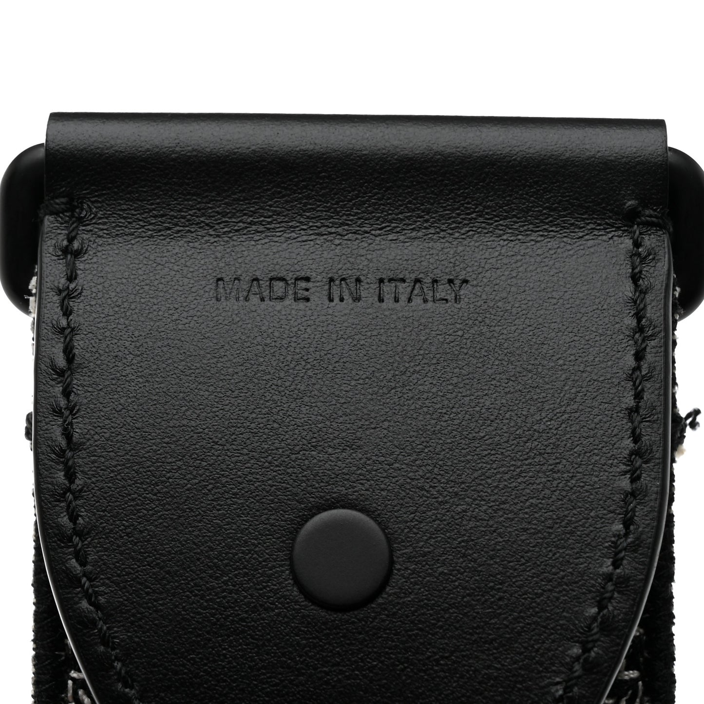 Canvas Embroidered Shoulder Strap Black Ultramatte