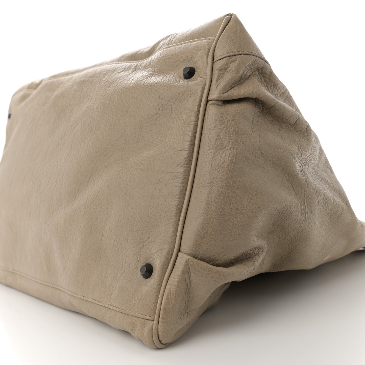 Agneau Classic Hardware Large Sunday Tote Latte Beige