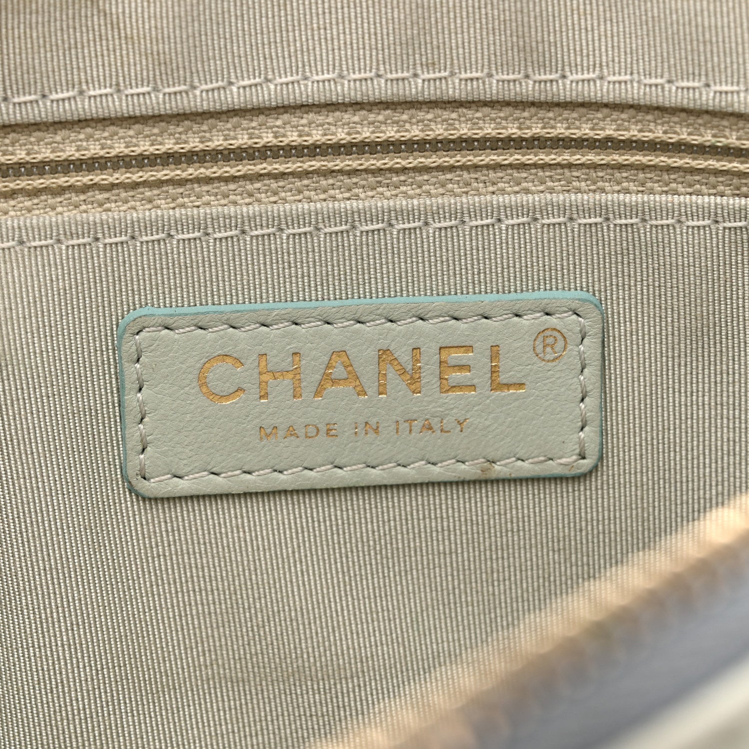 Chanel Goatskin Quilted Waist Bag Green Blue Pink 9 of 18