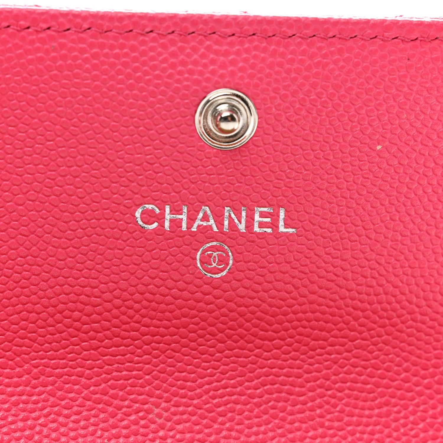 Chanel Caviar Quilted Chanel 19 Flap Card Holder Wallet Dark Pink 7 of 8