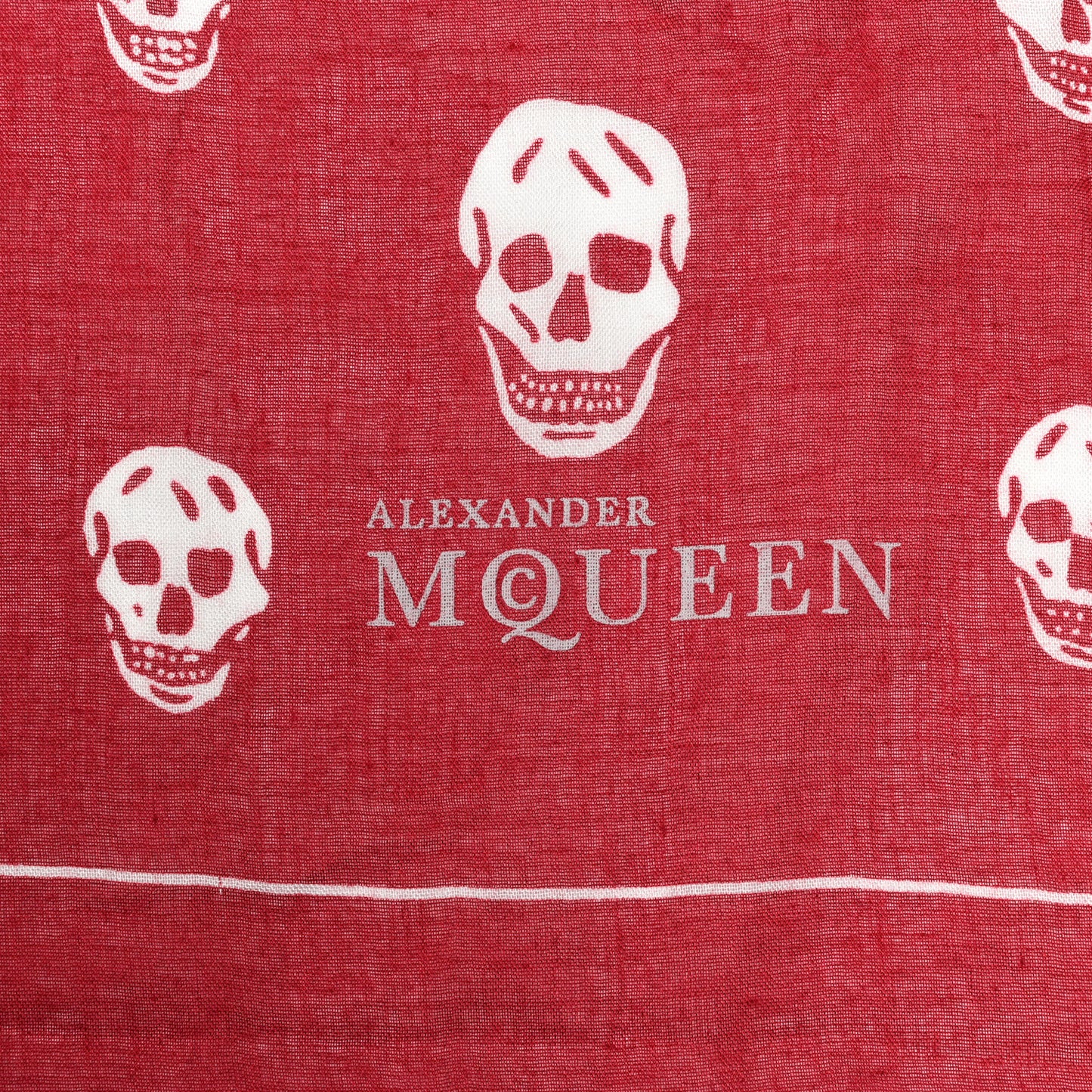 Modal Silk Skull Scarf Burgundy Pink