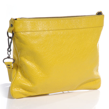 Balenciaga Agneau Handle Flat Clutch Curry 3 of 8
