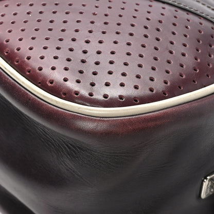 Prada Vitello Drive Perforated Bowling Bag Mosto 10 of 11