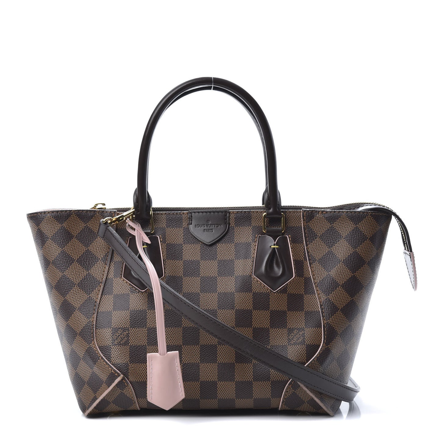 Damier Ebene Caissa Tote PM Rose Ballerine