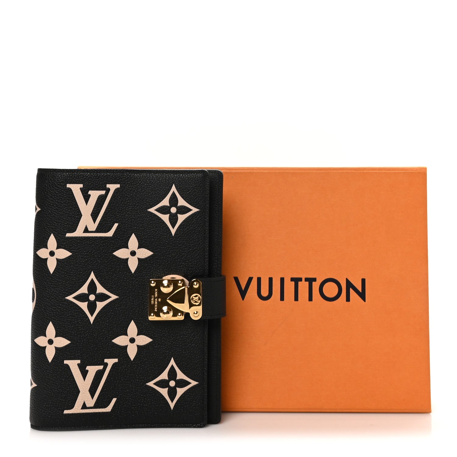 Louis Vuitton Empreinte Monogram Giant Paul Notebook Cover MM Black Beige 8 of 8