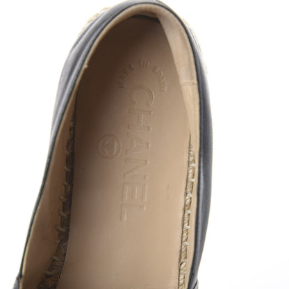 Chanel Lambskin CC Espadrilles 36 Black 5 of 7
