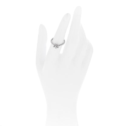 David Yurman Sterling Silver Diamond Petite Starburst Ring 52 6 2 of 4
