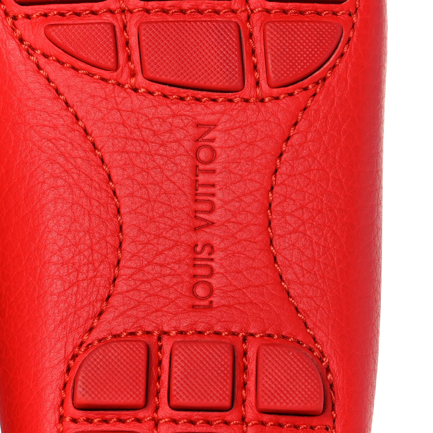 Louis Vuitton Calfskin Mens Monte Carlo Car Shoe Moccasin Loafers 8 Red 6 of 7