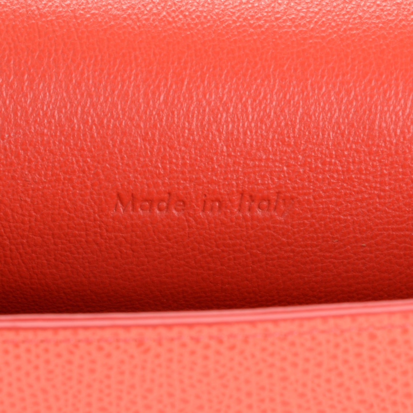 Grained Calfskin Trotteur Messenger Coral