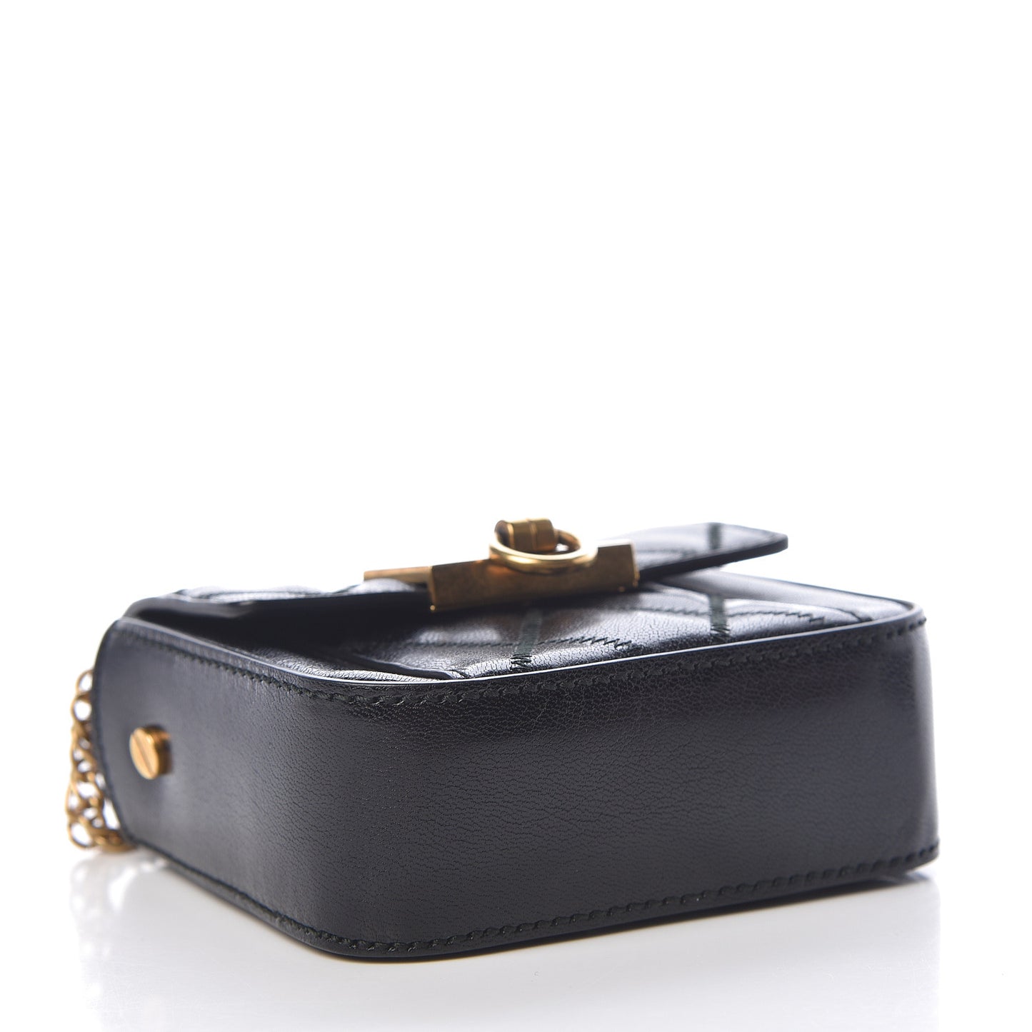 Goatskin Quilted Nano GV3 Bag Black
