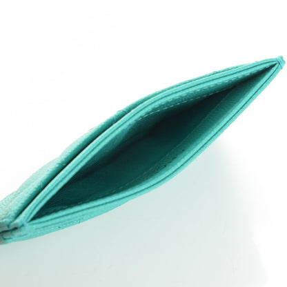 Chanel Caviar Quilted Card Holder Turquoise 5 of 8