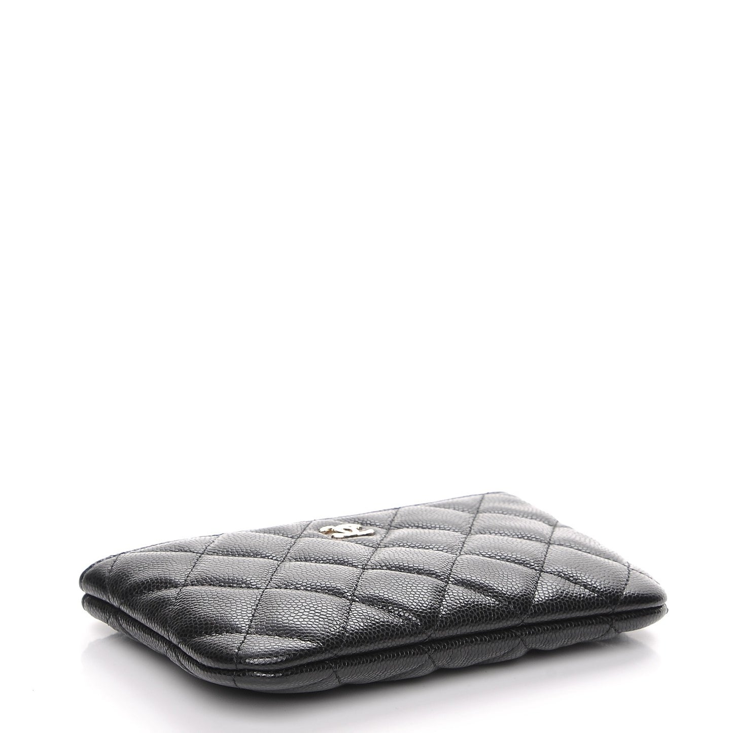 Caviar Quilted Small Cosmetic Case Black