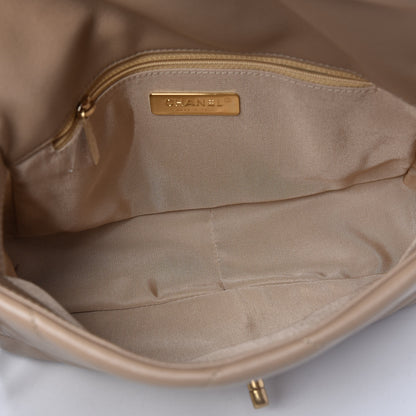 Chanel Lambskin Quilted Medium Chanel 19 Flap Dark Beige 5 of 11