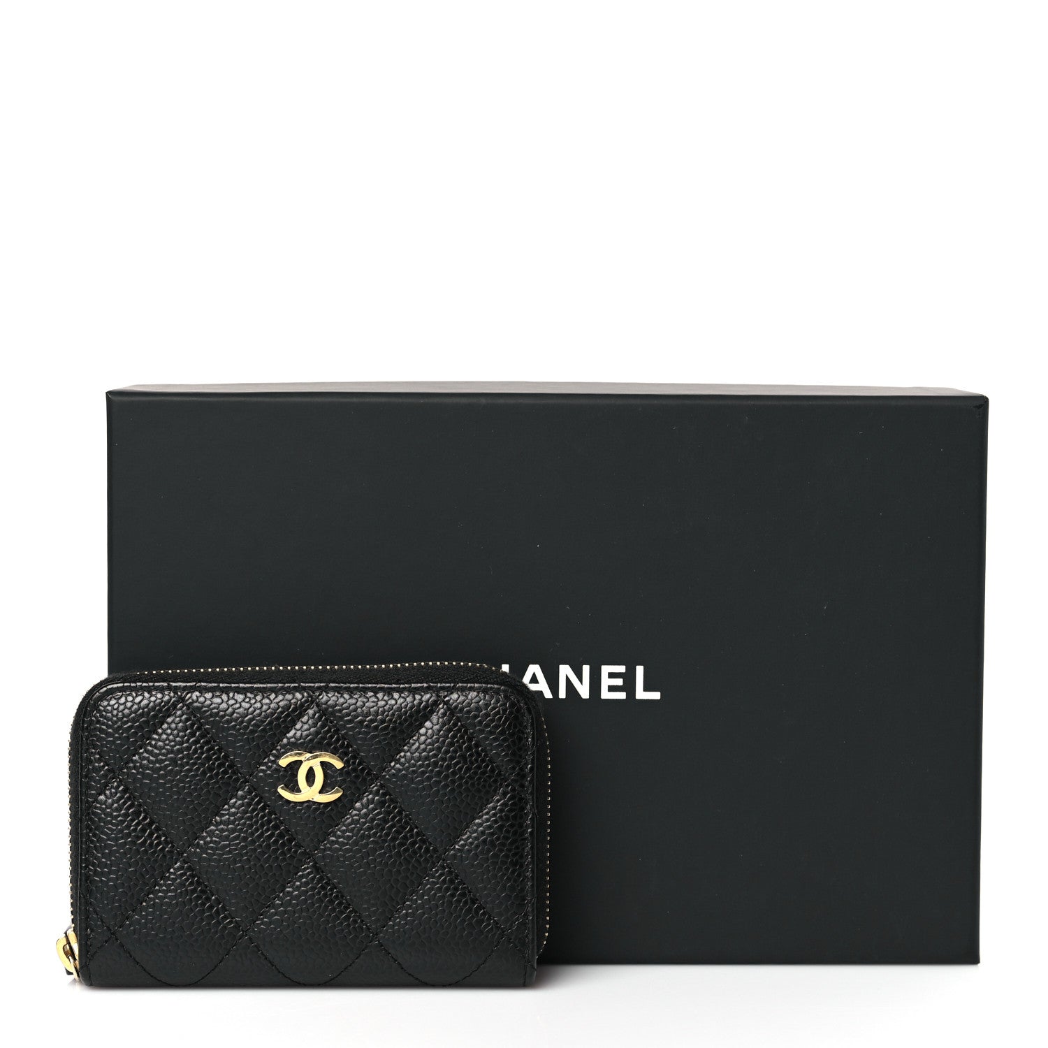 Chanel Caviar Quilted Zip Coin Purse Black 8 of 8