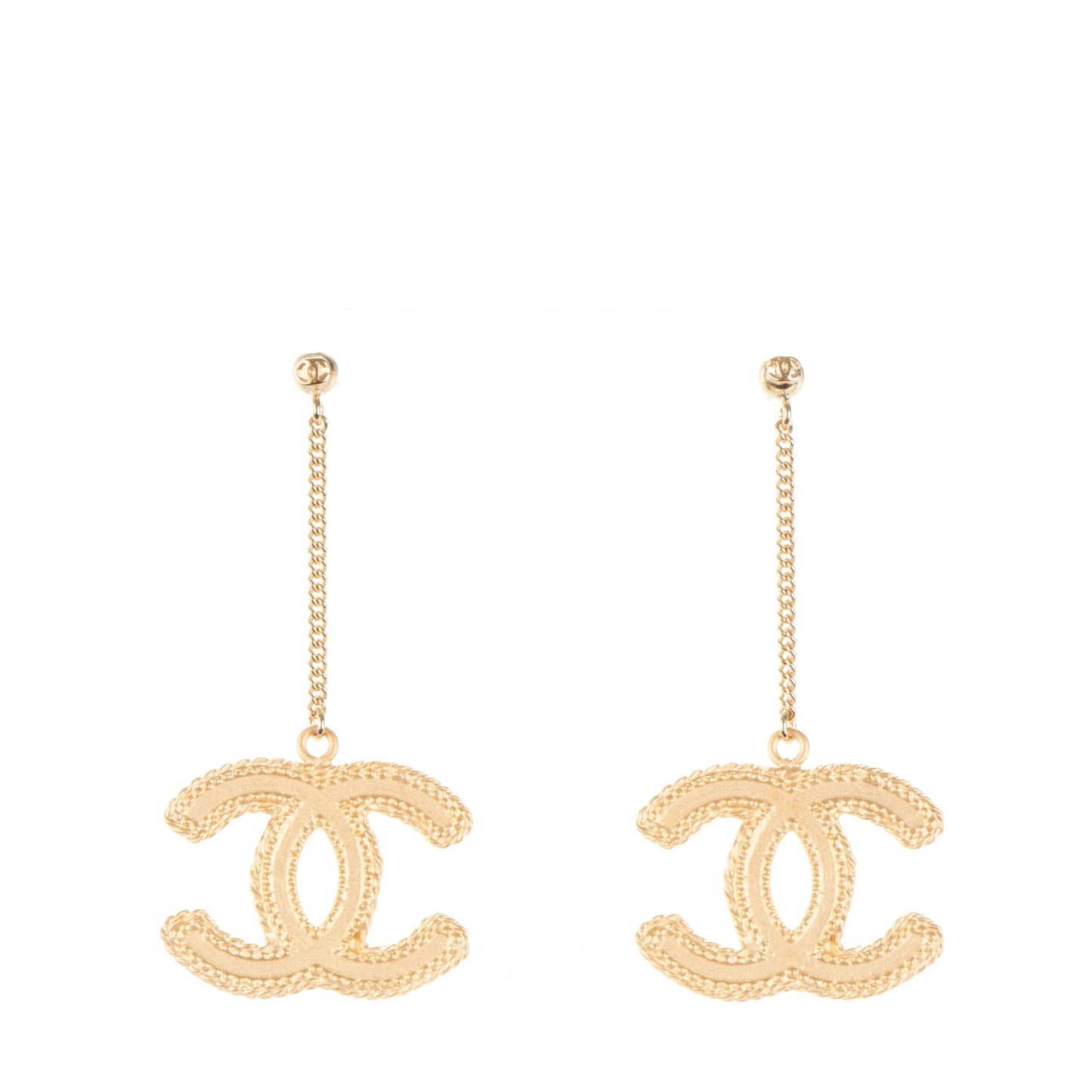 CC Drop Earrings Gold