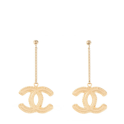 Chanel CC Drop Earrings Gold 1 of 5