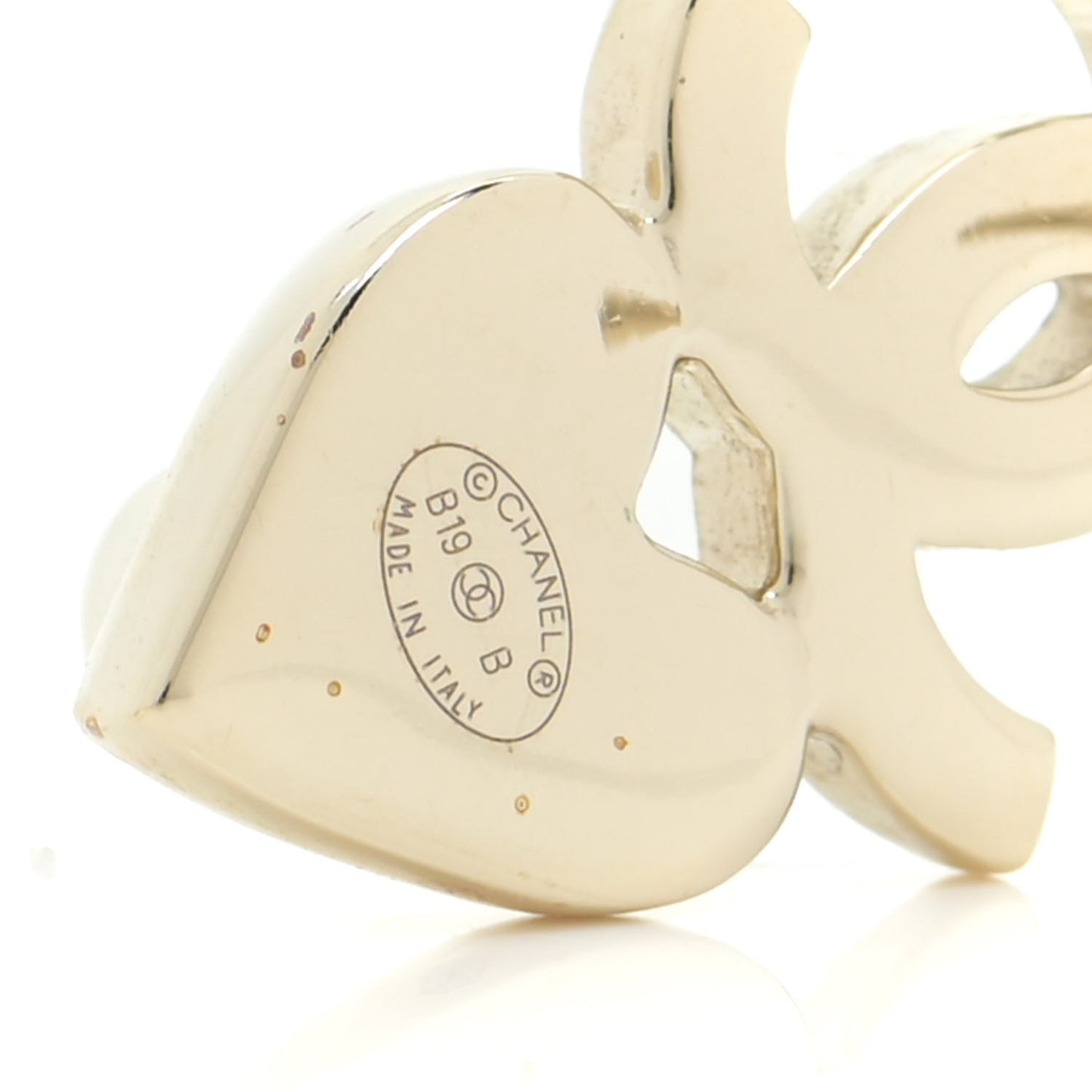 Crystal Pearl Charming Winter CC Star Heart Earrings Gold