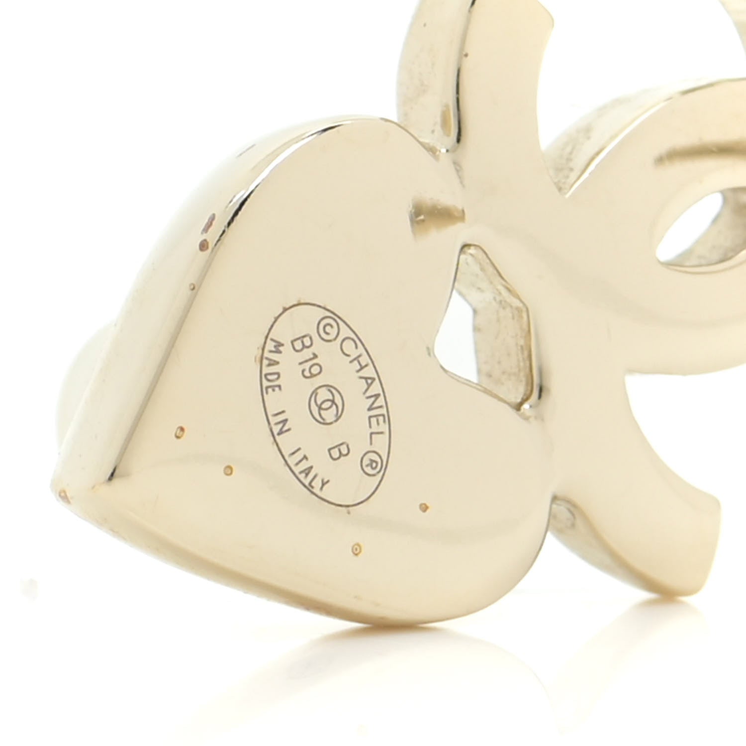 Chanel Crystal Pearl Charming Winter CC Star Heart Earrings Gold 4 of 5