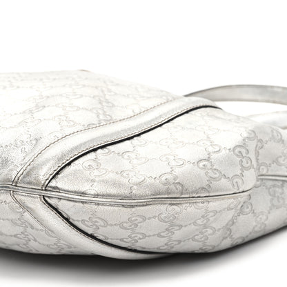 Gucci Metallic Guccissima Medium Britt Tote Silver 9 of 10