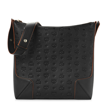 MCM Calfskin Ottomar Monogram Large Klara Hobo Black 1 of 8