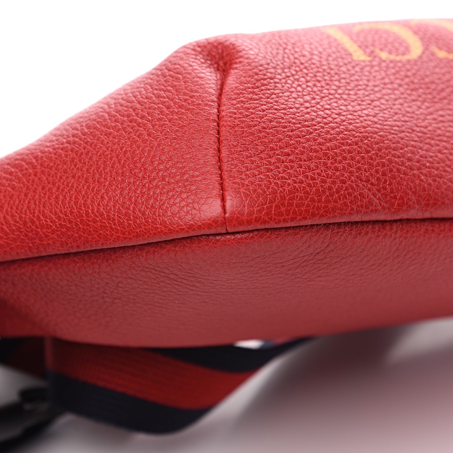 Gucci Grained Calfskin Logo Belt Bag Hibiscus Red 7 of 9