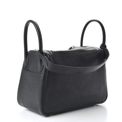Hermes Taurillon Clemence Lindy 30 Black 3 of 10