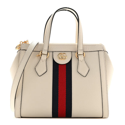 Gucci Textured Calfskin Web Small Ophidia Tote Bag Mystic White 1 of 11