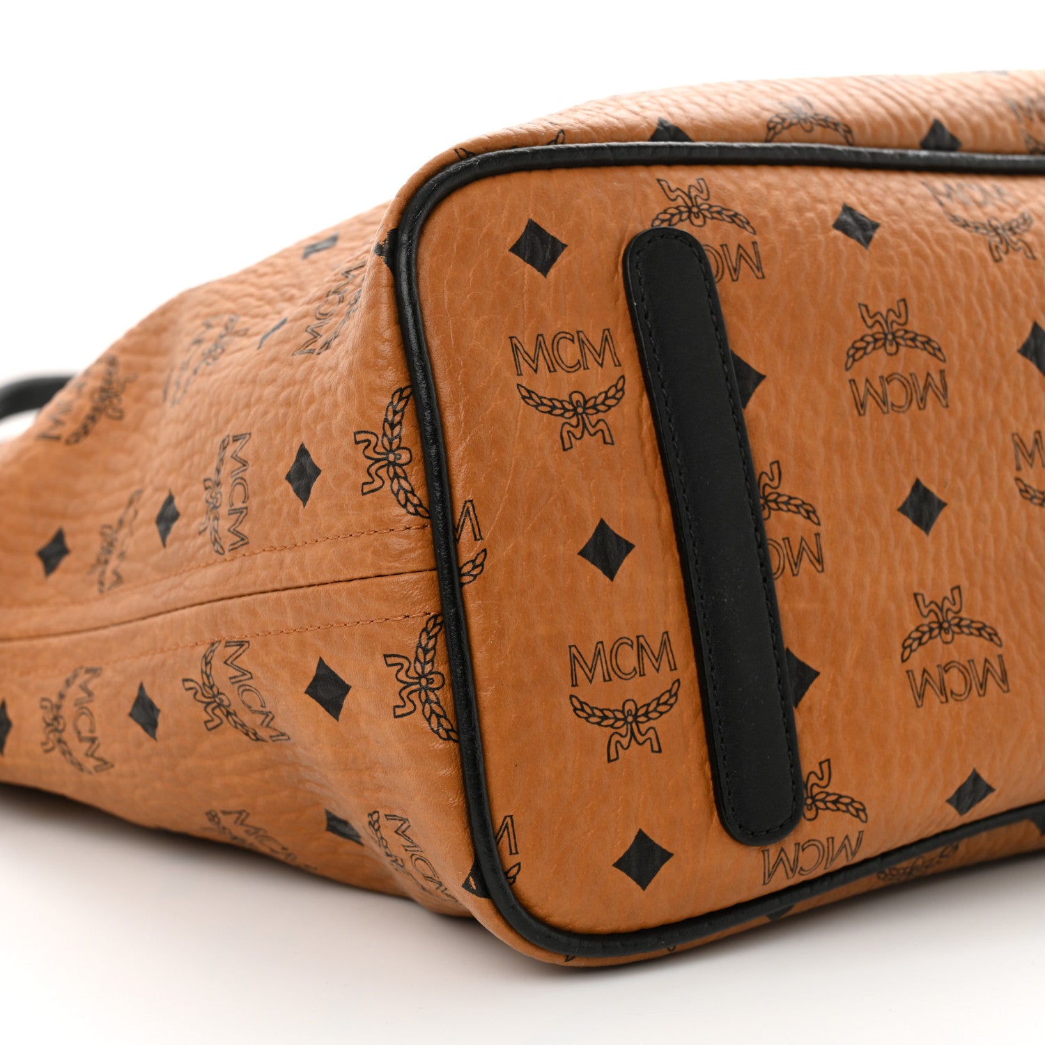 MCM Visetos Medium Project Reversible Shopper Tote Cognac 15 of 27