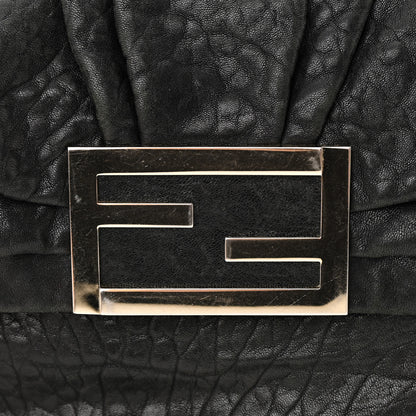 Fendi Crinkled Lambskin Mia Shoulder Flap Black 16 of 17