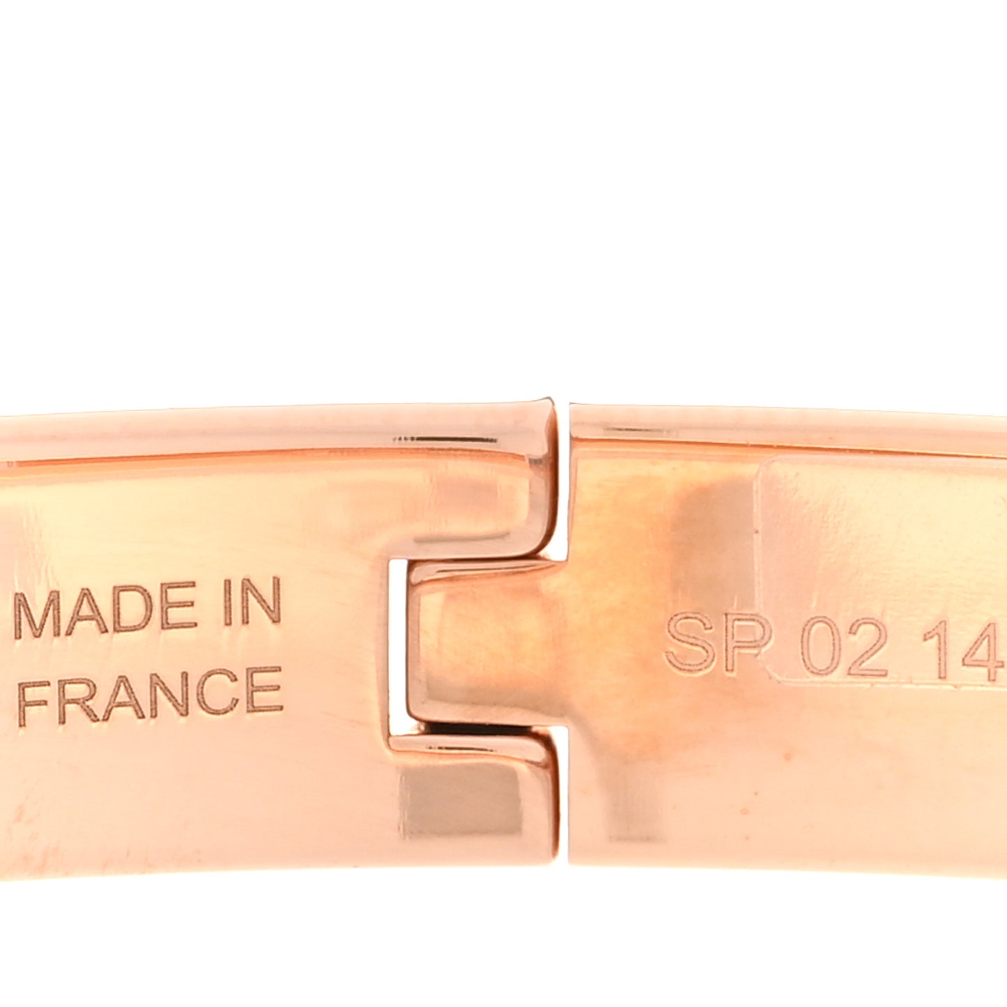 Enamel Printed Hermes Flagship Mini Clic Kelly Bracelet PM Jasmin